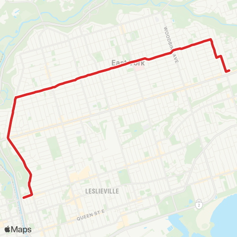 TTC Mortimer map