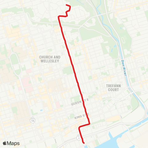 TTC Sherbourne map