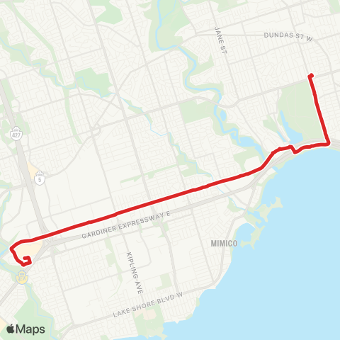 TTC Queensway map