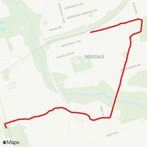 TTC Rosedale map