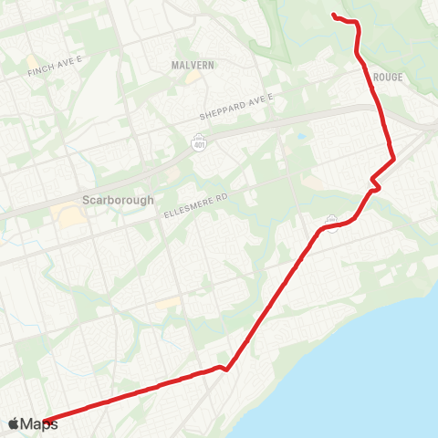 TTC Scarborough map