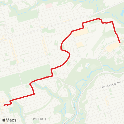 TTC South Leaside map