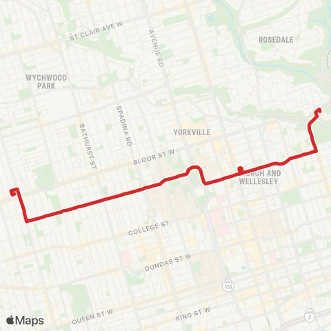 TTC Wellesley map