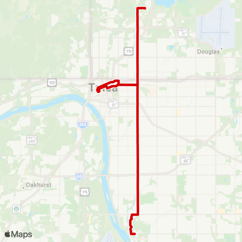 Tulsa Transit Lewis map