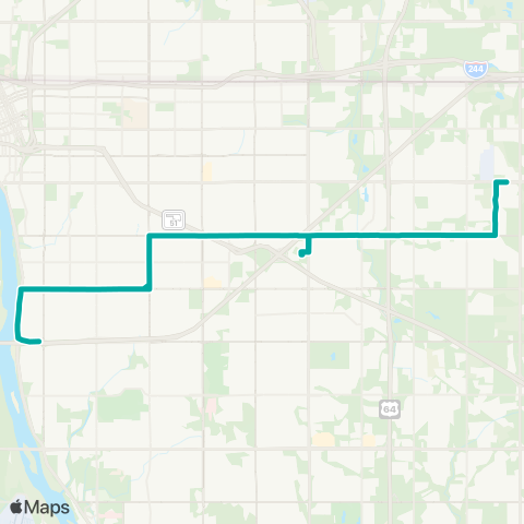 Tulsa Transit 31st Street map