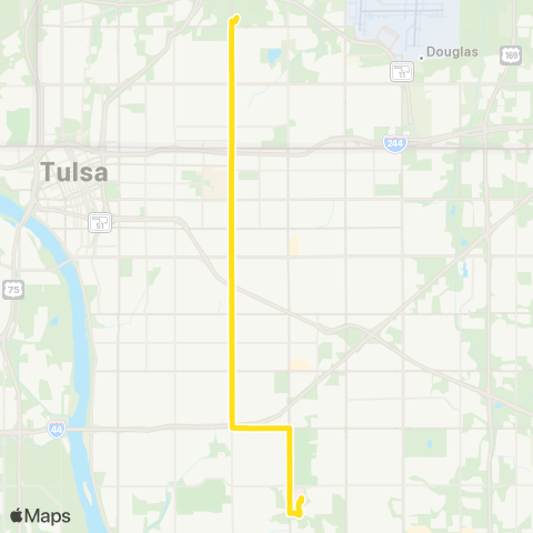 Tulsa Transit Harvard map