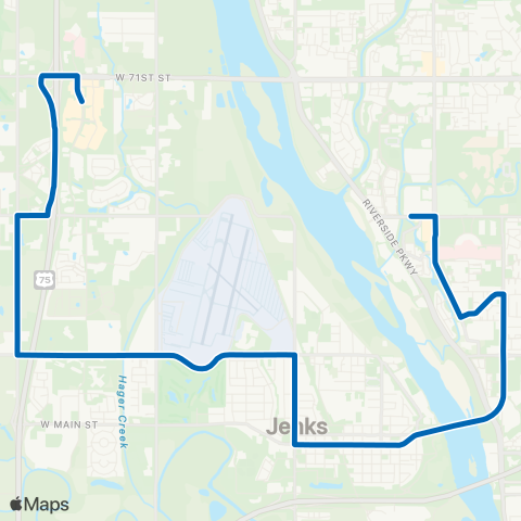 Tulsa Transit 500 Connector map