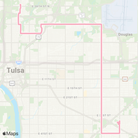 Tulsa Transit Sheridan map