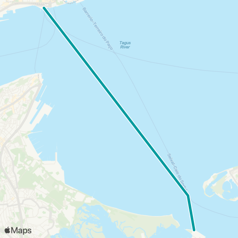 Transtejo Soflusa Seixal - Cais Do Sodré map