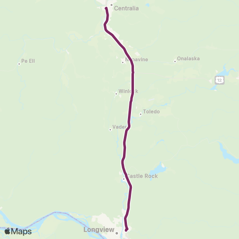 Lewis County Transit  map