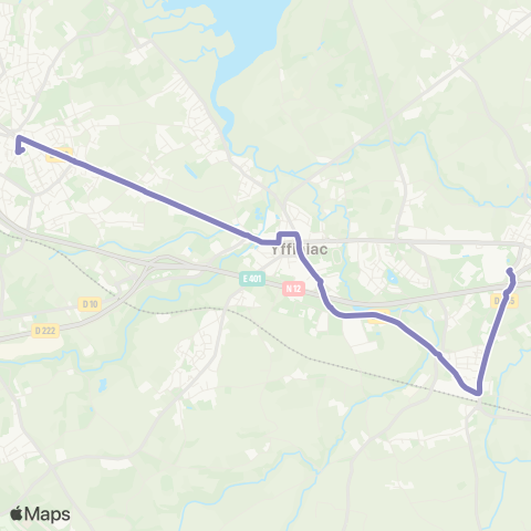 TUB Aubrac - Langueux Poste map