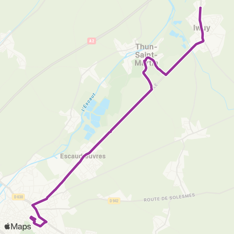 TUC Iwuy - Cambrai Station Bus map