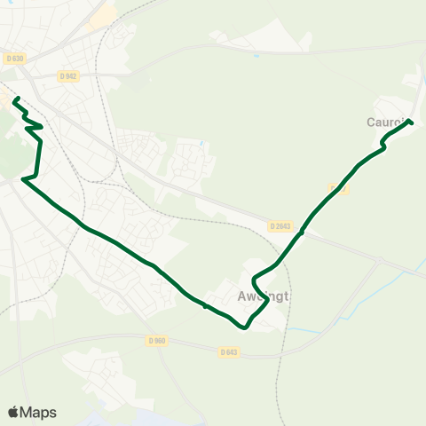 TUC Cauroir - Cambrai Station Bus map