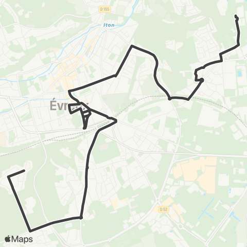 Transurbain Nétreville / Ctre-ville / Village de la Forêt map