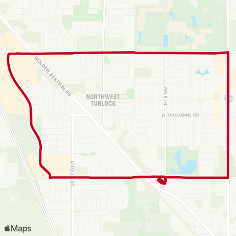 Turlock Transit Countryside map