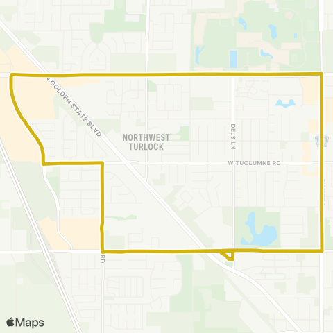 Turlock Transit Geer map