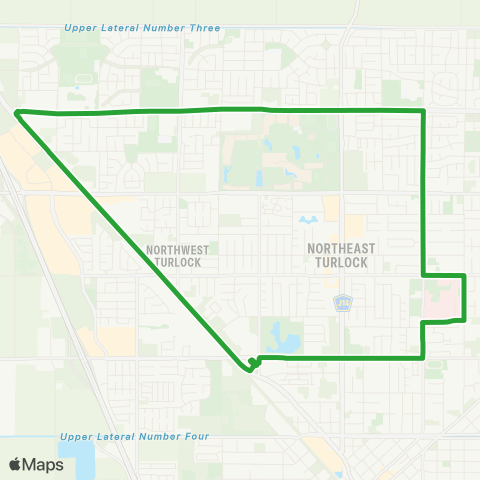 Turlock Transit Olive map