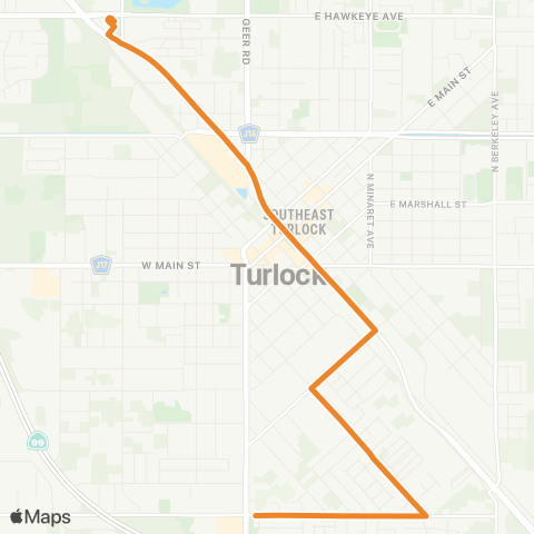 Turlock Transit Lander map