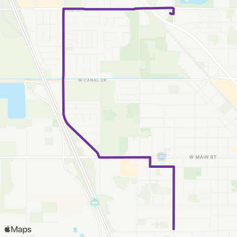 Turlock Transit Soderquist map