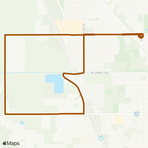 Turlock Transit Fransil map