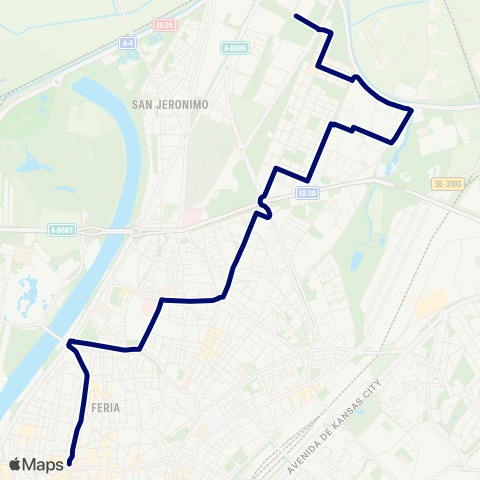 TUSSAM Plaza Duque Pino Montano map