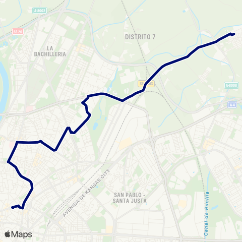 TUSSAM Plaza Jerónimo de Córdoba - Valdezorras map