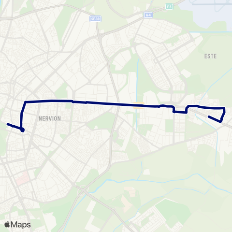 TUSSAM Prado S. Sebastian - Torreblanca map