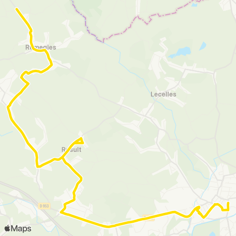 Transvilles St Amand l.Couteaux - Rumegies map