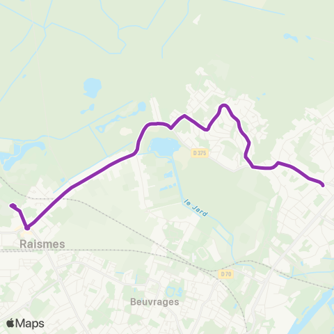 Transvilles Scolaires Raismes map