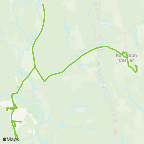 Tri-Valley Transit Randolph Area Circulator Green map