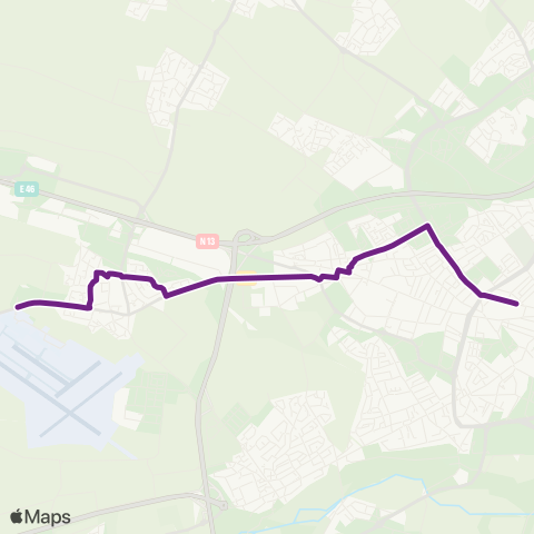 Twisto Carpiquet Aéroport - Caen Lycée de Gaulle map