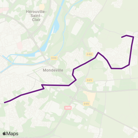 Twisto Cuverville Champ Picot - Caen Rostand Fresnel map