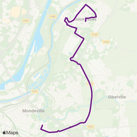 Twisto Colombelles Lazzaro / Mairie - Mondeville Collège Guillemot map