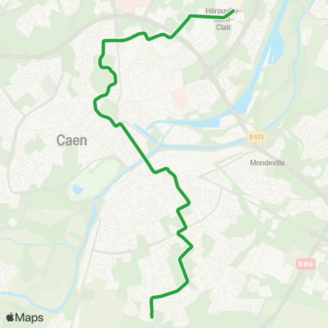 Twisto Hérouville Saint-Clair - Ifs Jean Vilar map