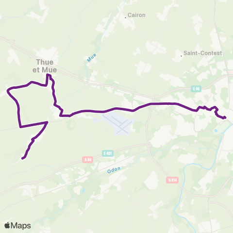 Twisto Thue et Mue Cheux Bourg - Caen Gare SNCF map