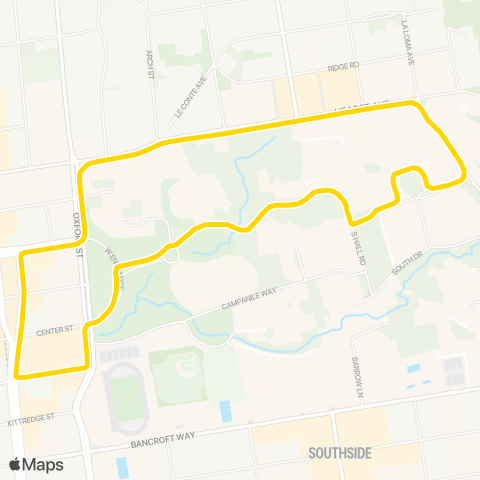 Bear Transit Central Campus map