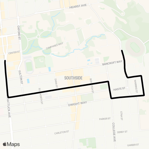 Bear Transit Reverse Perimeter map