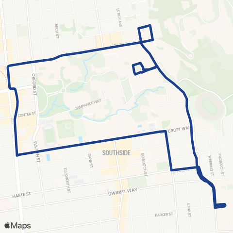 Bear Transit Night Safety North map