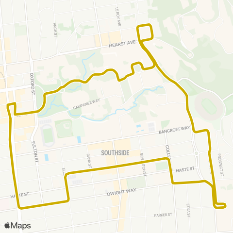 Bear Transit Night Safety South map