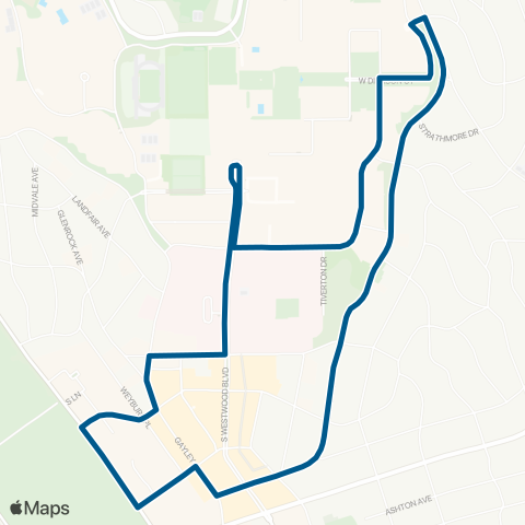 Bruin Bus U1 map