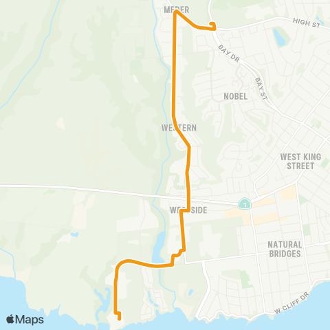 UCSC TAPS Westside Connector map