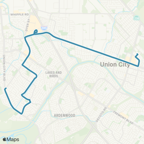 Union City Transit Delores map