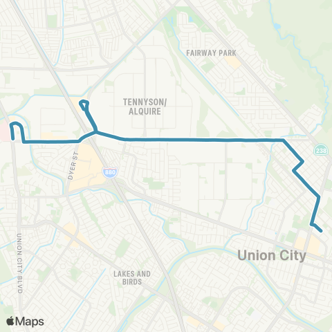 Union City Transit Whipple map