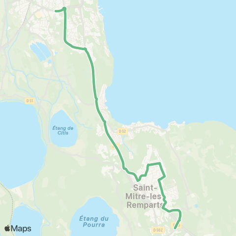 Ulysse St Mitre Juverdes Bis - Istres Daudet Allô le bus map