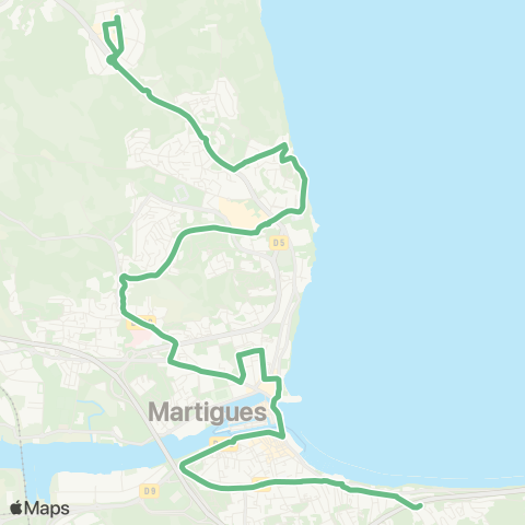 Ulysse Martigues - St Mitre map