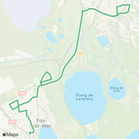 Ulysse Scolaires Circuit Carabins - Istres map