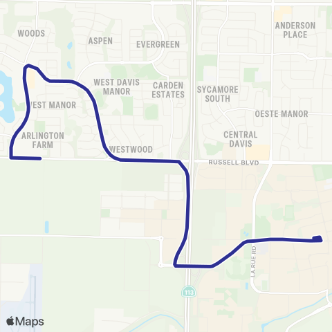 Unitrans Lake / Arlington map