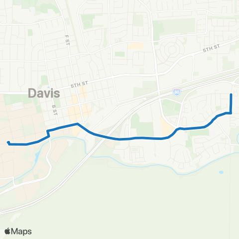 Unitrans Cowell / Lillard / Drummond map