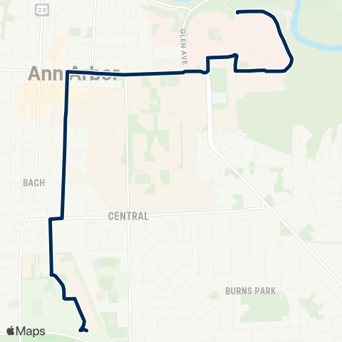 U-M Transit Crisler Express map