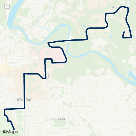 U-M Transit Commuter North map